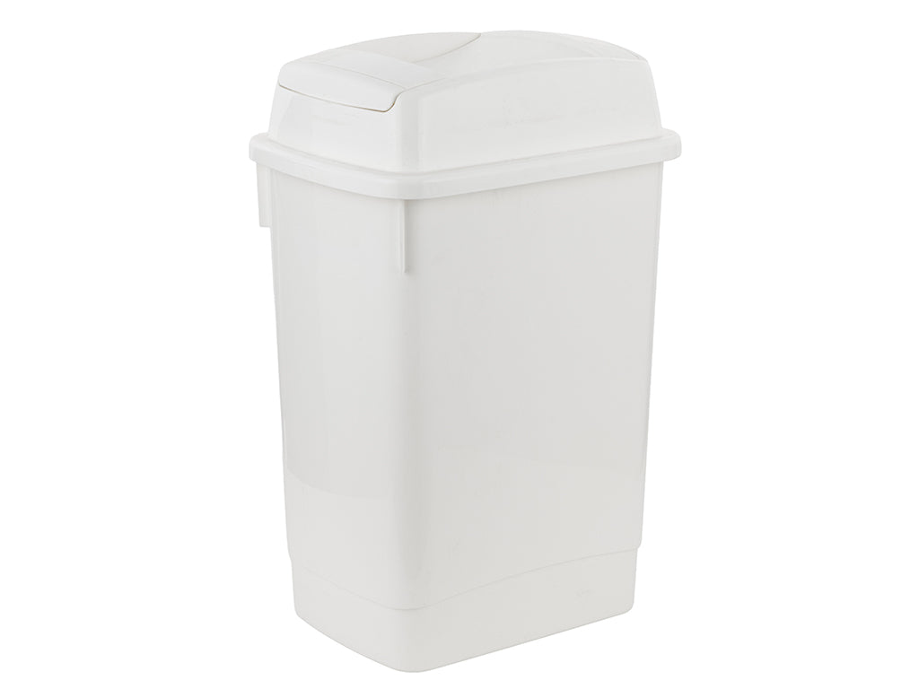 Kosz na śmieci plastikowy easybin 27l biały