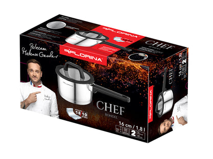 Rondel nierdzewny chef 16cm 1,8l z/p mg
