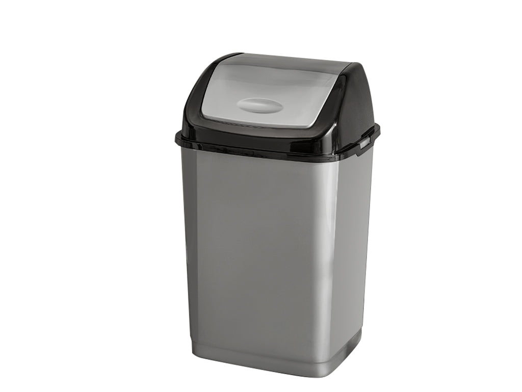 Kosz na śmieci plastikowy binio 35l antracytowy