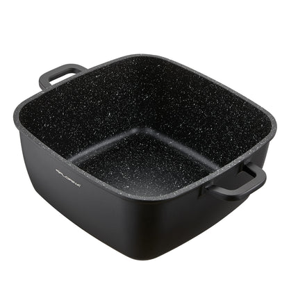 Garnek aluminiowy kwadratowy chef 24x24x10,9cm 4,6l z/p