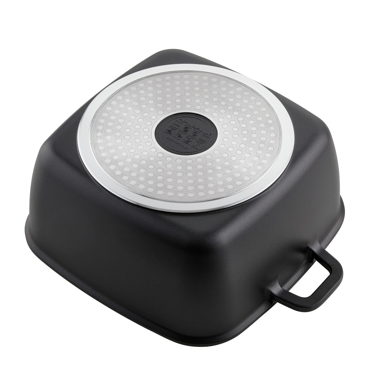 Garnek aluminiowy kwadratowy chef 24x24x10,9cm 4,6l z/p