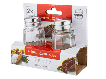 Przyprawniki szklane retro kpl. 2szt 60ml