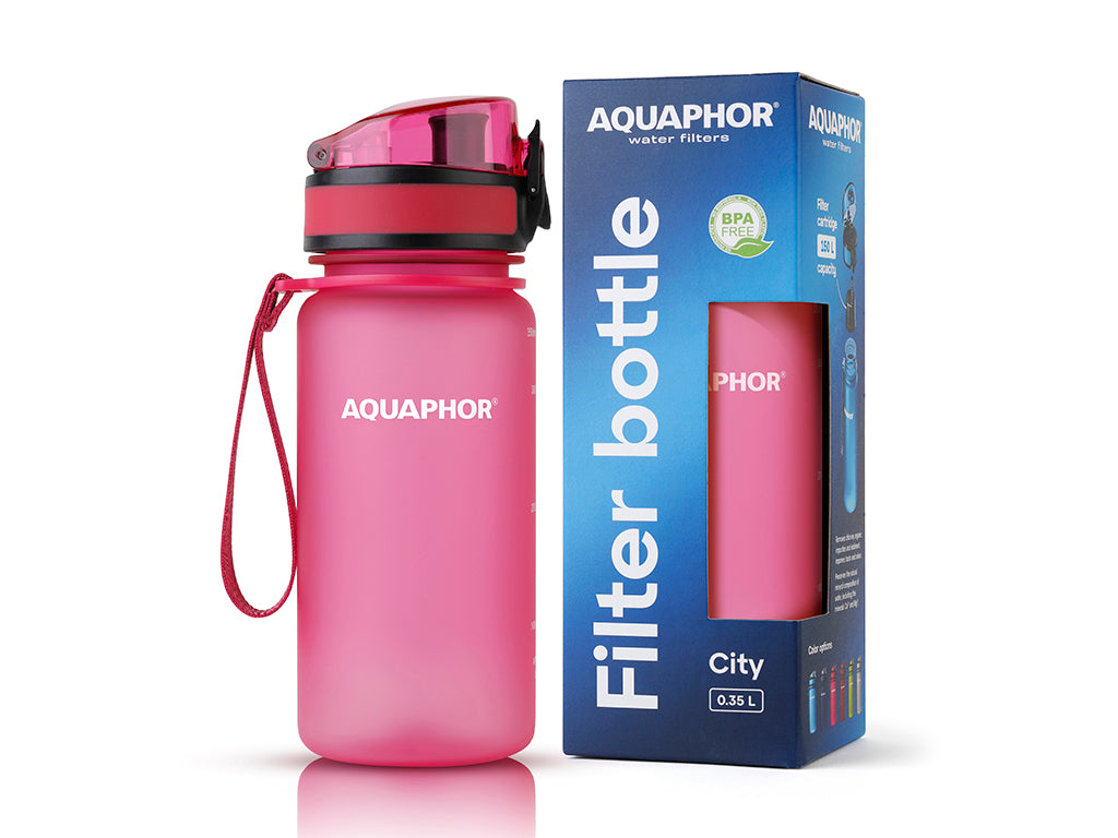 Butelka filtrująca aquaphor city 350ml różowa -aqu 522901