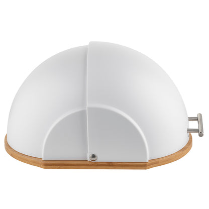 Zestaw 4 elementowy helmet chlebak 37x26x22 cm w zestawie z 3 pojemnikami na artykuły sypkie biały