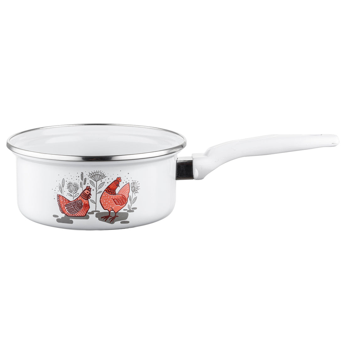 Rondel emaliowany prosty rubinka 16cm 1,3l