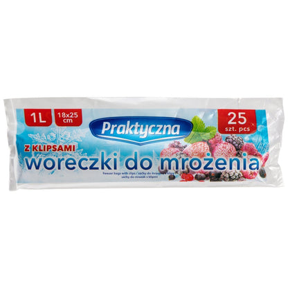 Woreczki praktyczna do zamrażania 1l 25szt