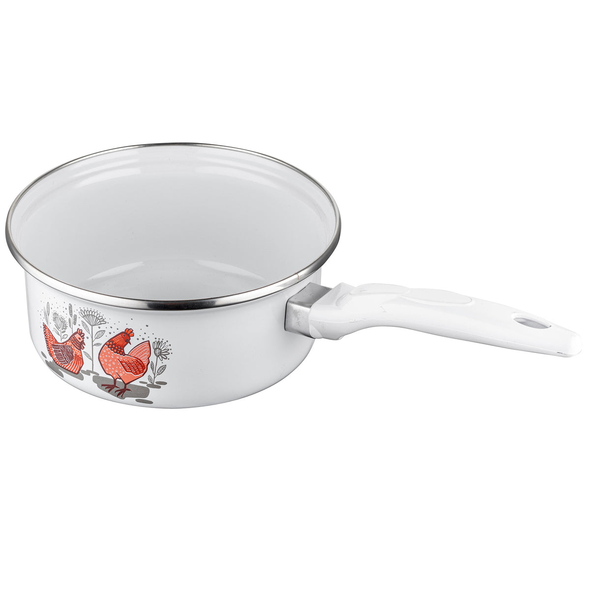 Rondel emaliowany prosty rubinka 16cm 1,3l