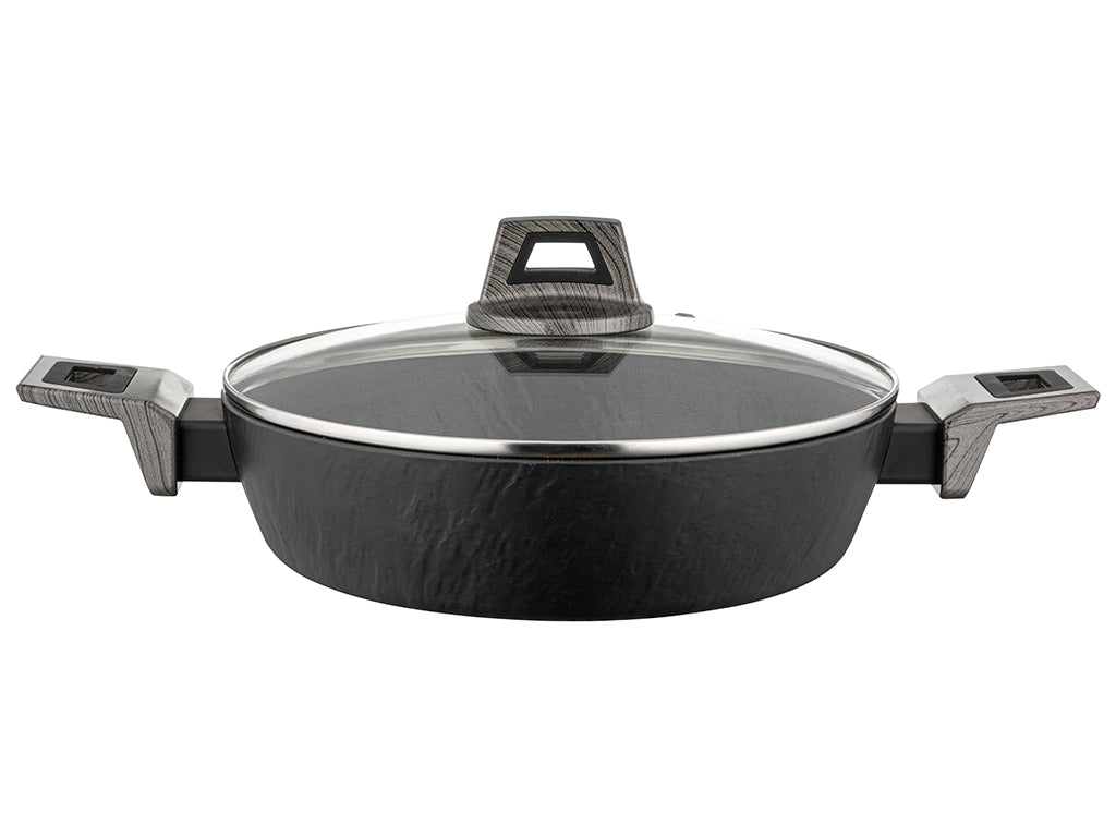 Garnek aluminiowy niski japandi 26cm 2,2l z/p