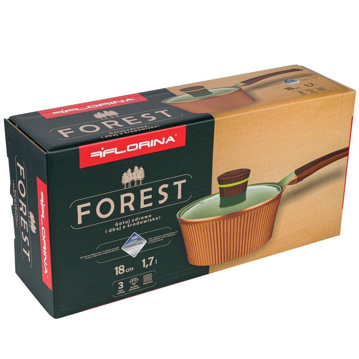 Rondel aluminiowy forest 18cm 1,7l z/p