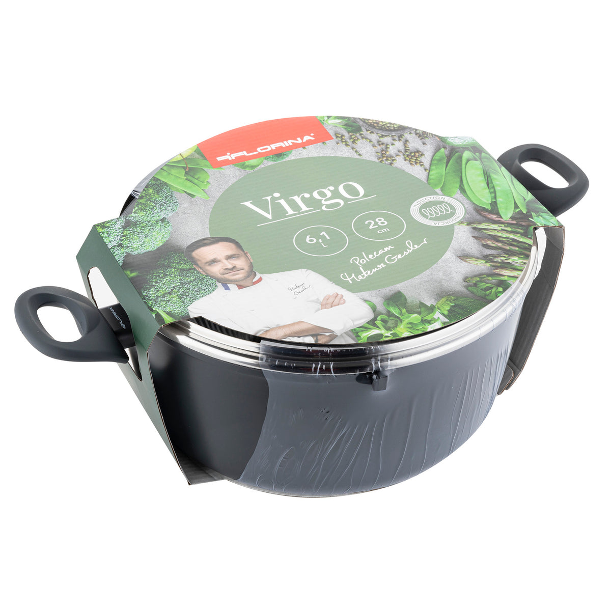 Garnek aluminiowy virgo 28cm 6,1l z/p mg