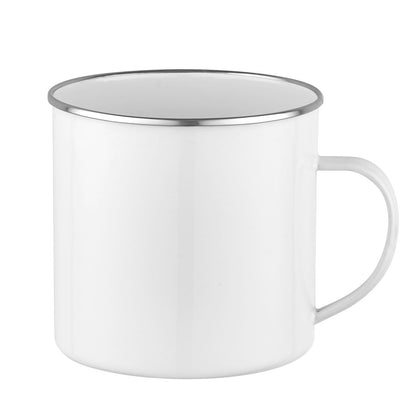 Kubek emaliowany 12cm 1,1l 101p biało-kremowy