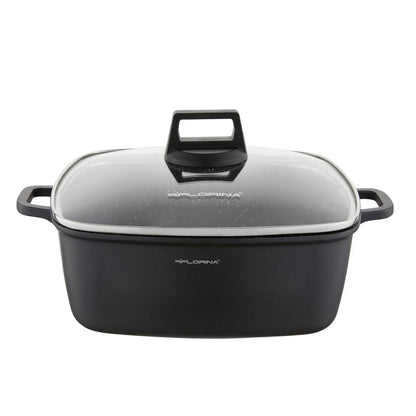 Garnek aluminiowy kwadratowy chef 28x28x10,7cm 5,8l z/p