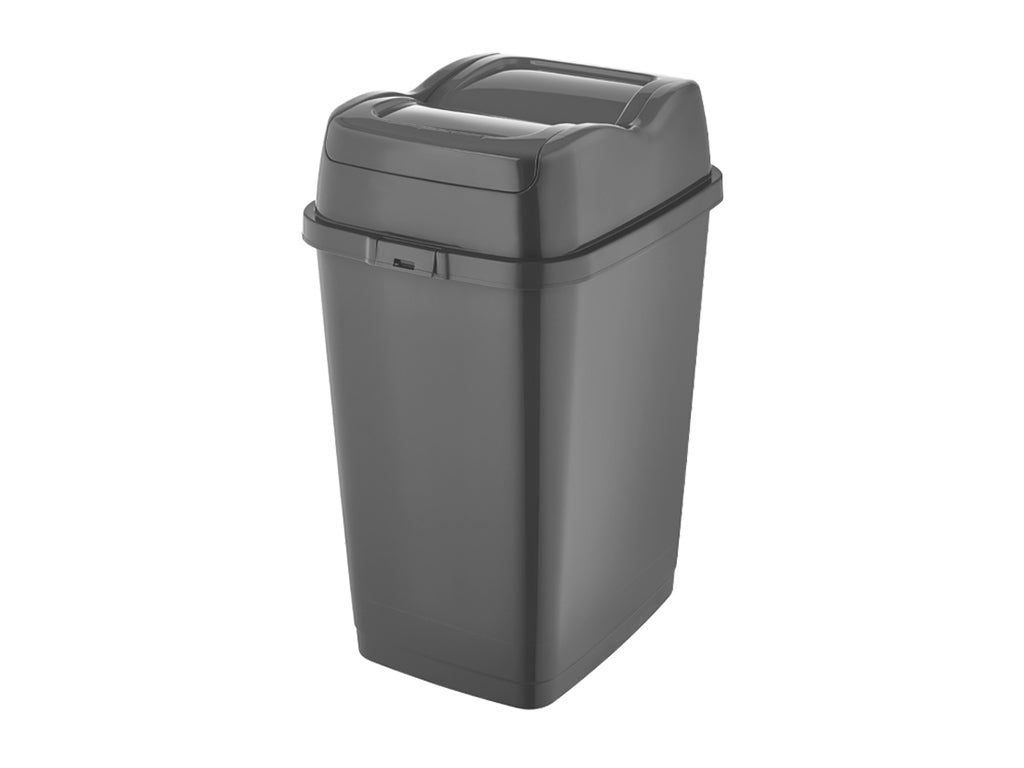 Kosz na śmieci plastikowy zapadowy binio 5l antracytowy