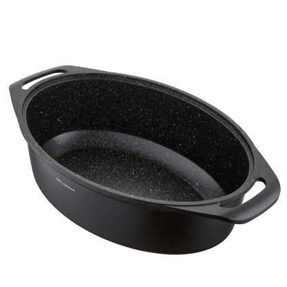 Brytfanna aluminiowa owalna chef 39,5x28,5x12,3cm 7,3l z/p