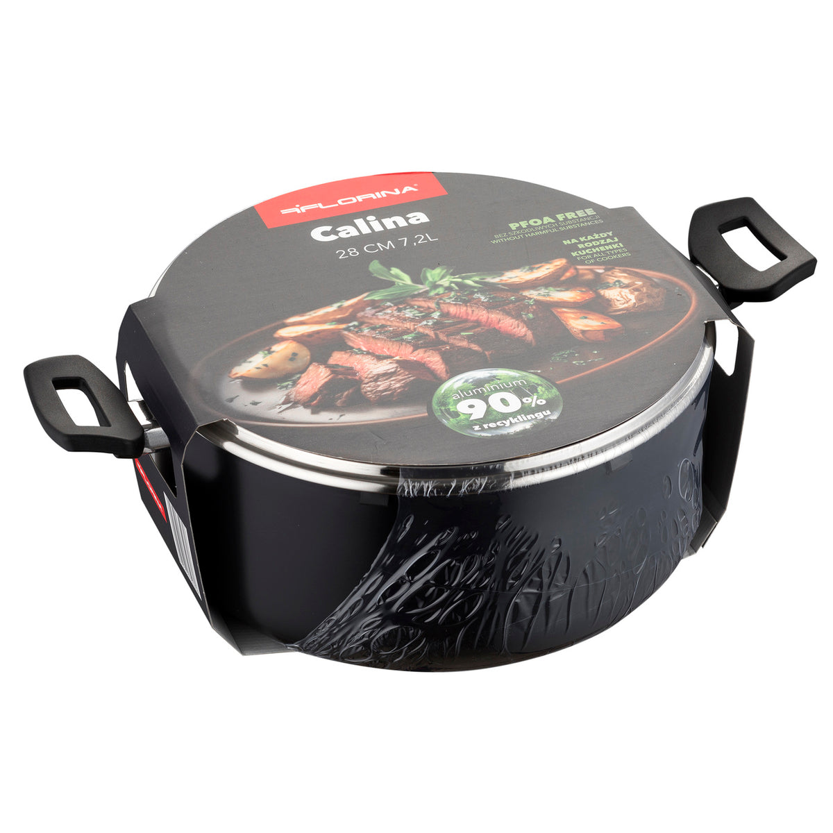 Garnek aluminiowy calina 28cm 7,2l z/p