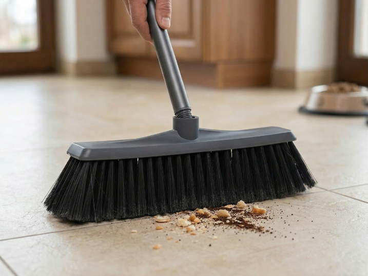 Miotła plastikowa aster ciemny szary