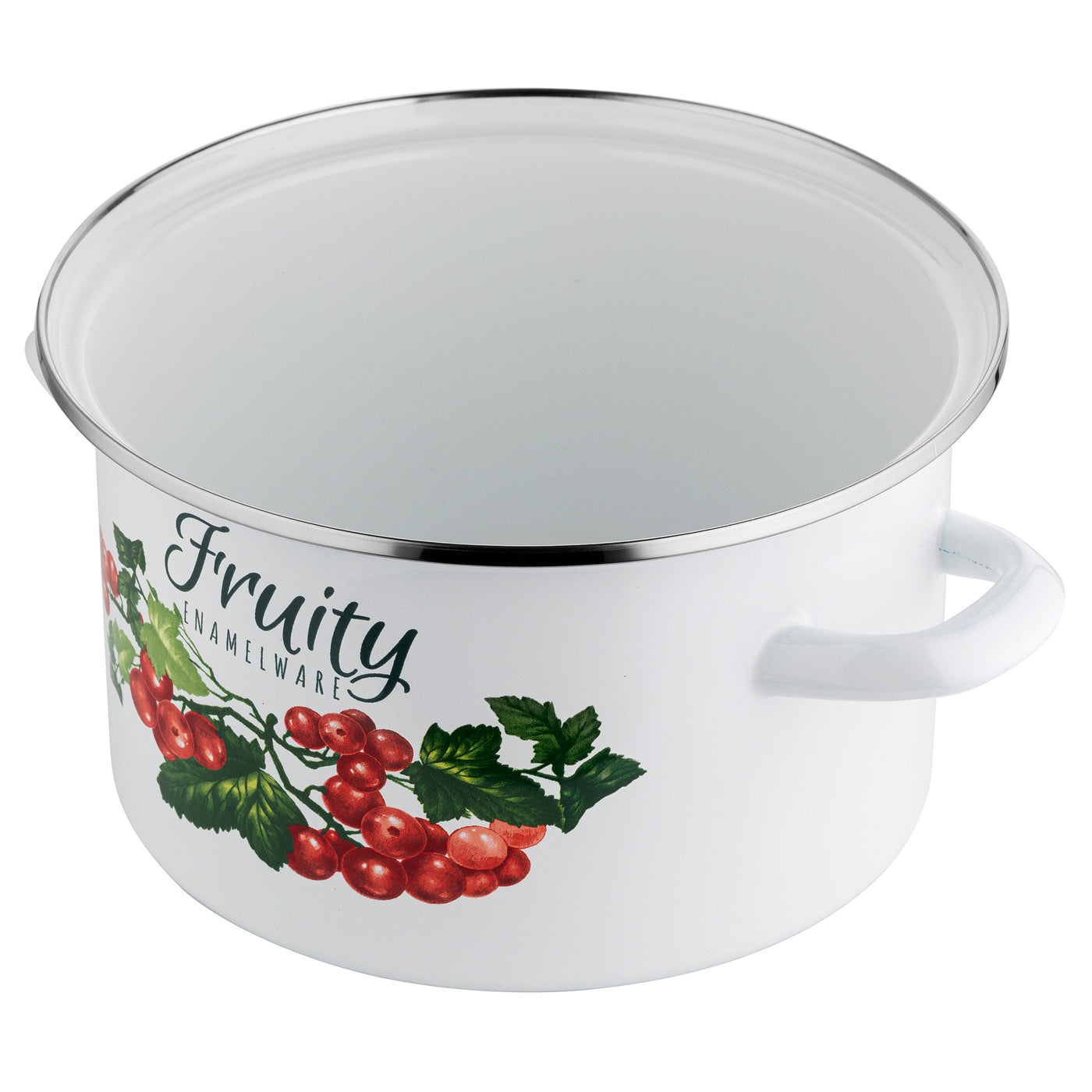 Garnek emaliowany prosty kalina 20cm 3,75l z/p v.2