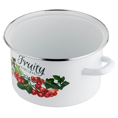 Garnek emaliowany prosty kalina 20cm 3,75l z/p v.2