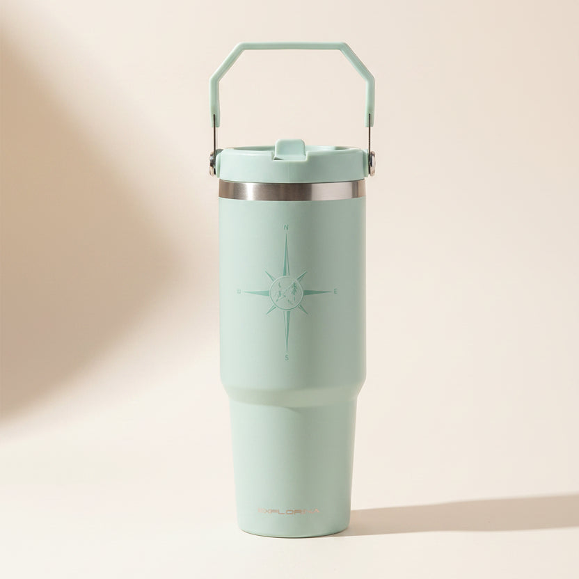 KUBEK TERMICZNY NIERDZEWNY MUKI 890ML MIĘTA