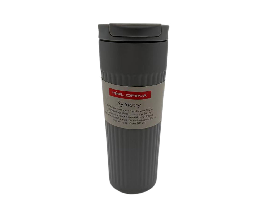 KUBEK TERMICZNY NIERDZEWNY SYMETRY 500ML SZARY
