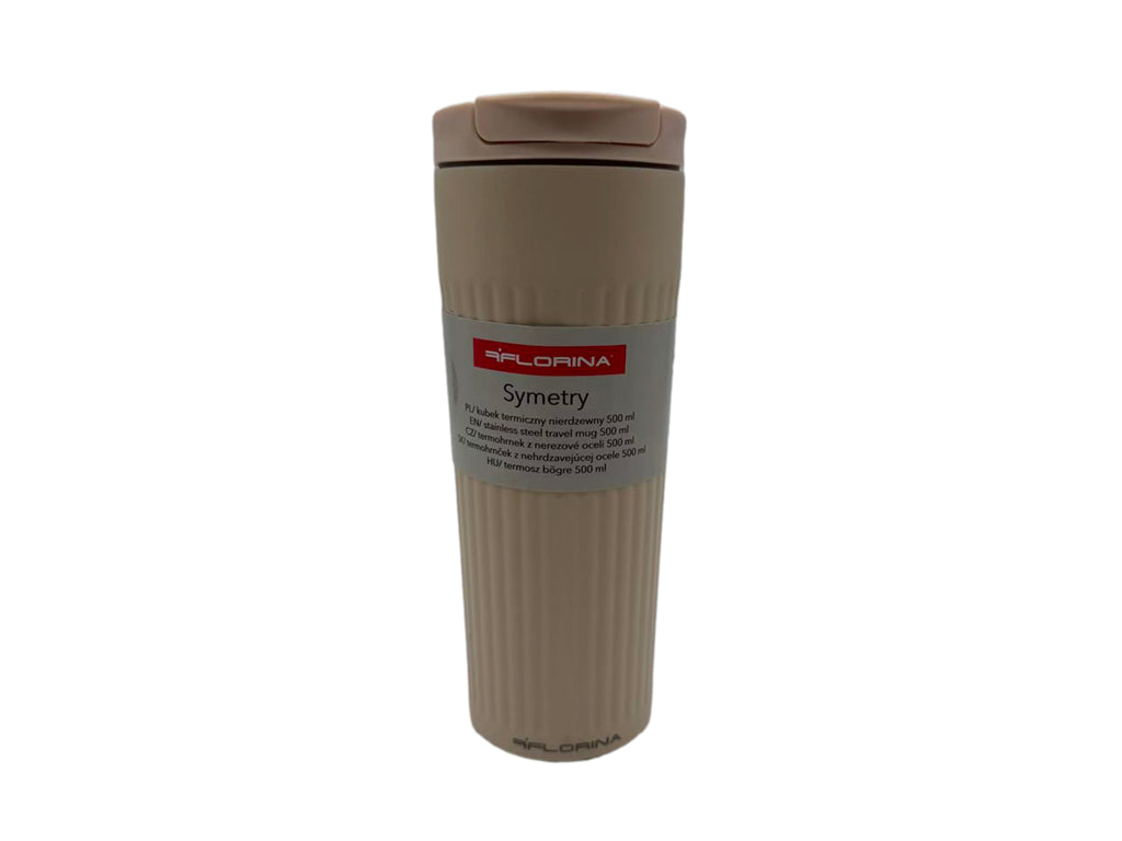 KUBEK TERMICZNY NIERDZEWNY SYMETRY 500ML KREMOWY