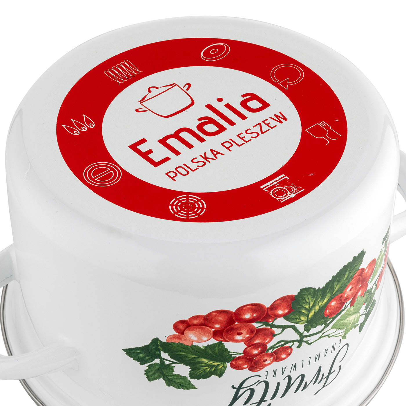 Garnek emaliowany prosty kalina 20cm 3,75l z/p v.2