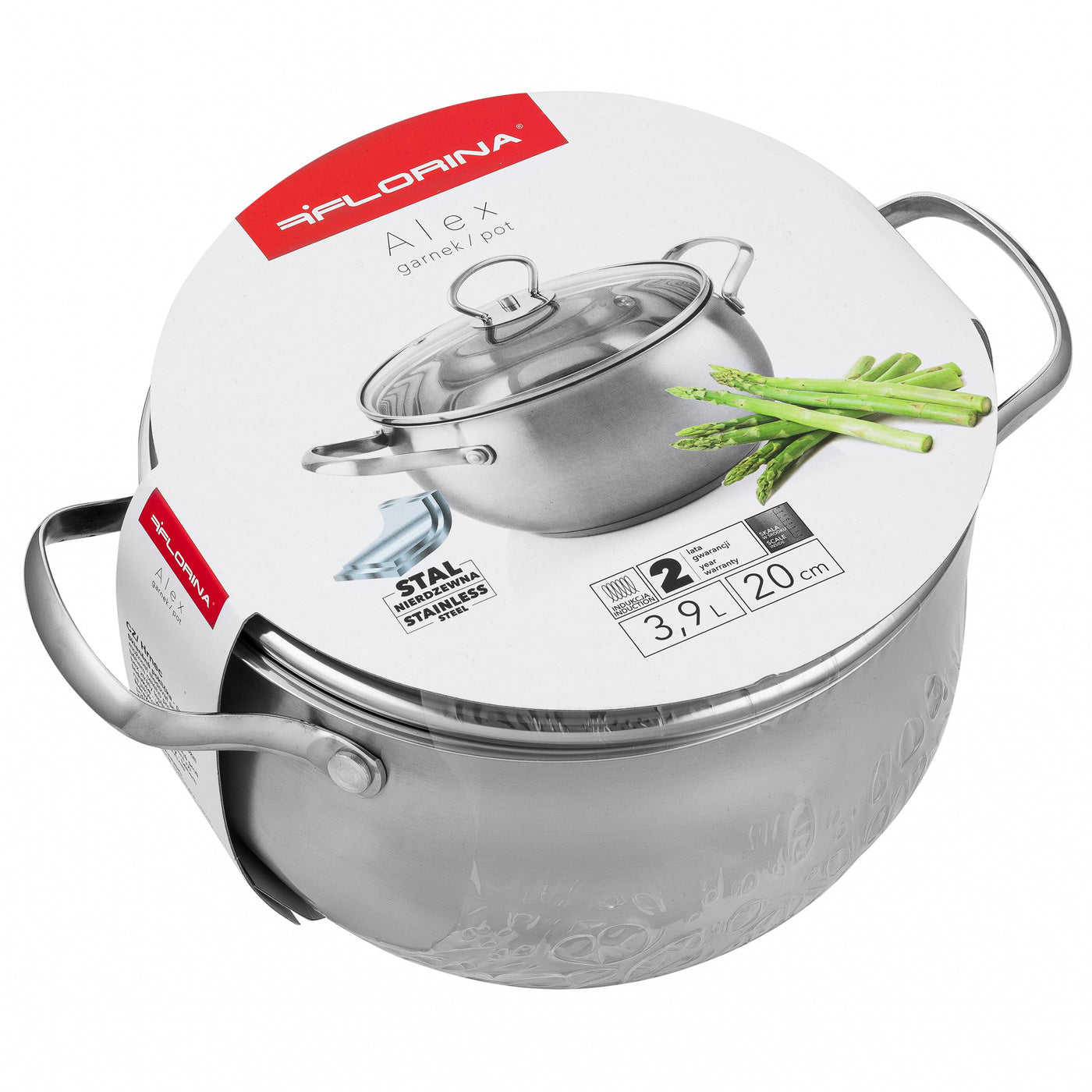 Garnek nierdzewny alex 20cm 3,9l z/p