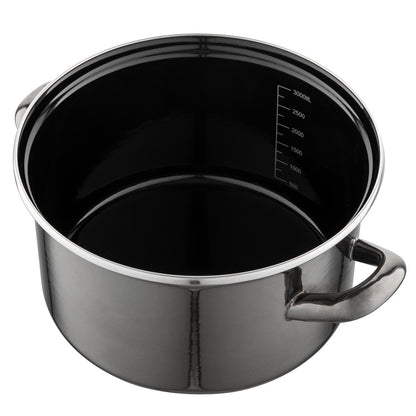 Garnek emaliowany prosty metalico 20cm 3,3l z/p