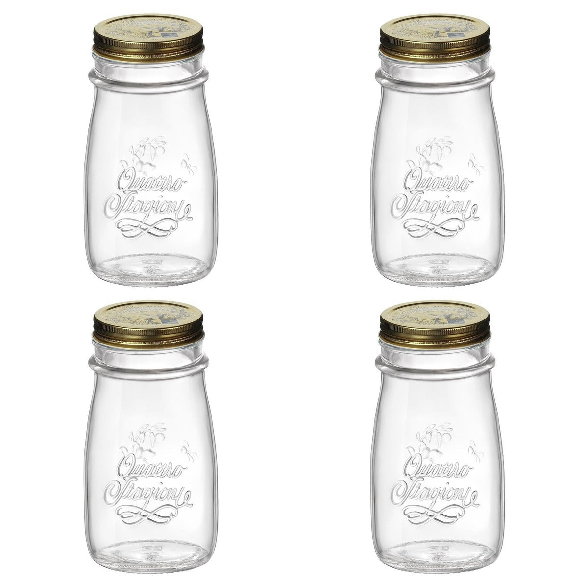 Zestaw 4 butelek do smoothie Bormioli Quattro Stagioni 410 ml