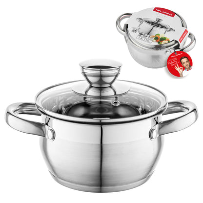 Garnek nierdzewny oliver 16cm 1,8l z/p mg
