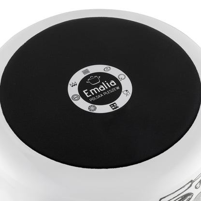 Garnek emaliowany prosty kitchen white 22cm 5,3l z/p