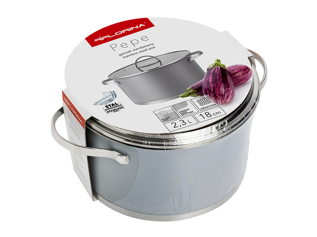 Garnek nierdzewny pepe 18cm 2,3l z/p