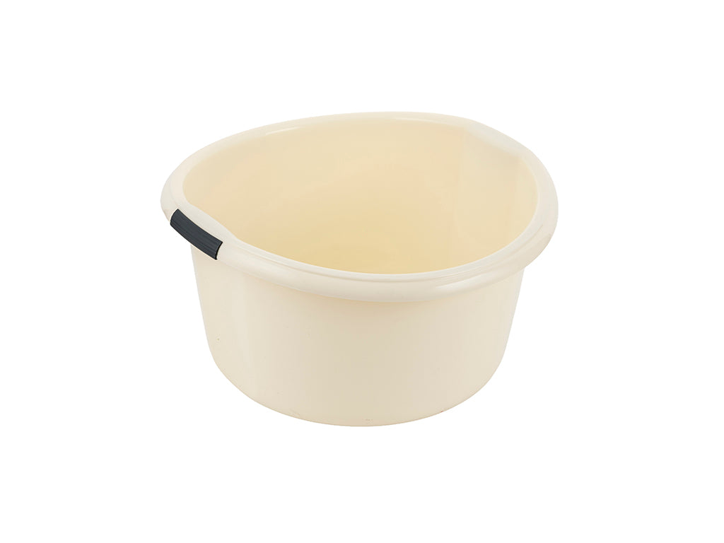 Miska plastikowa solidna 35x34x18cm 10l kremowy