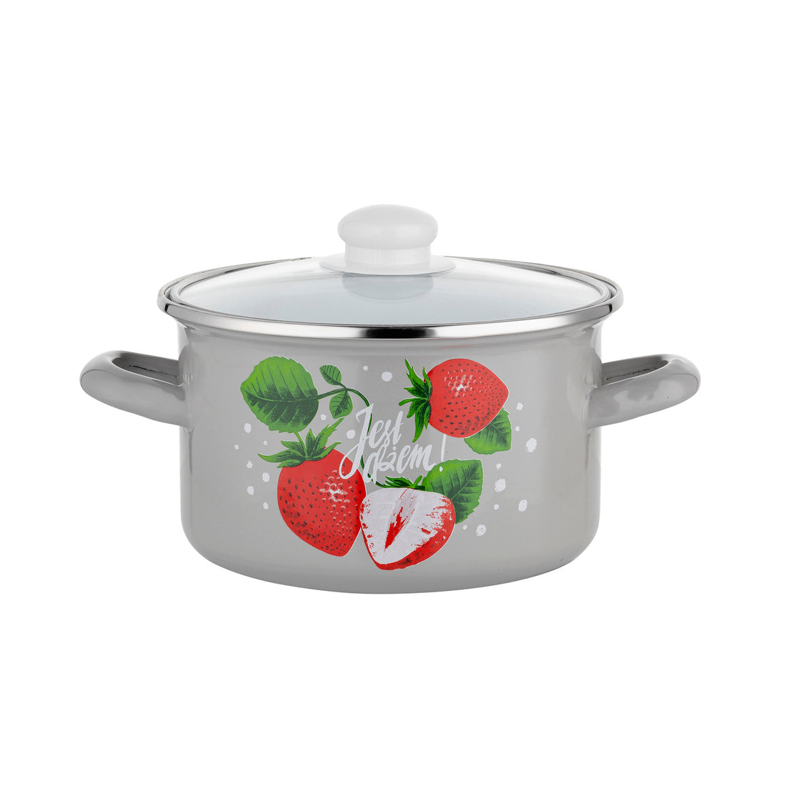 Garnek emaliowany prosty dżem 16cm 2,1l z/p