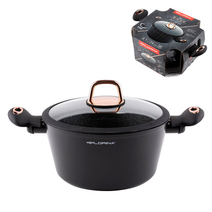 Garnek aluminiowy rose 24cm 4,1l z/p