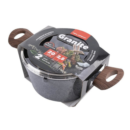 Garnek aluminiowy granite 20cm 2,5l z/p