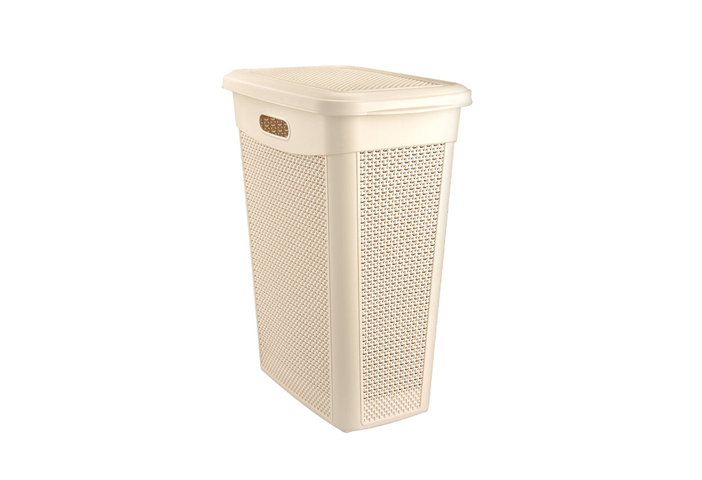 Kosz na pranie plastikowy lavado 46x29x55cm 43l kremowy