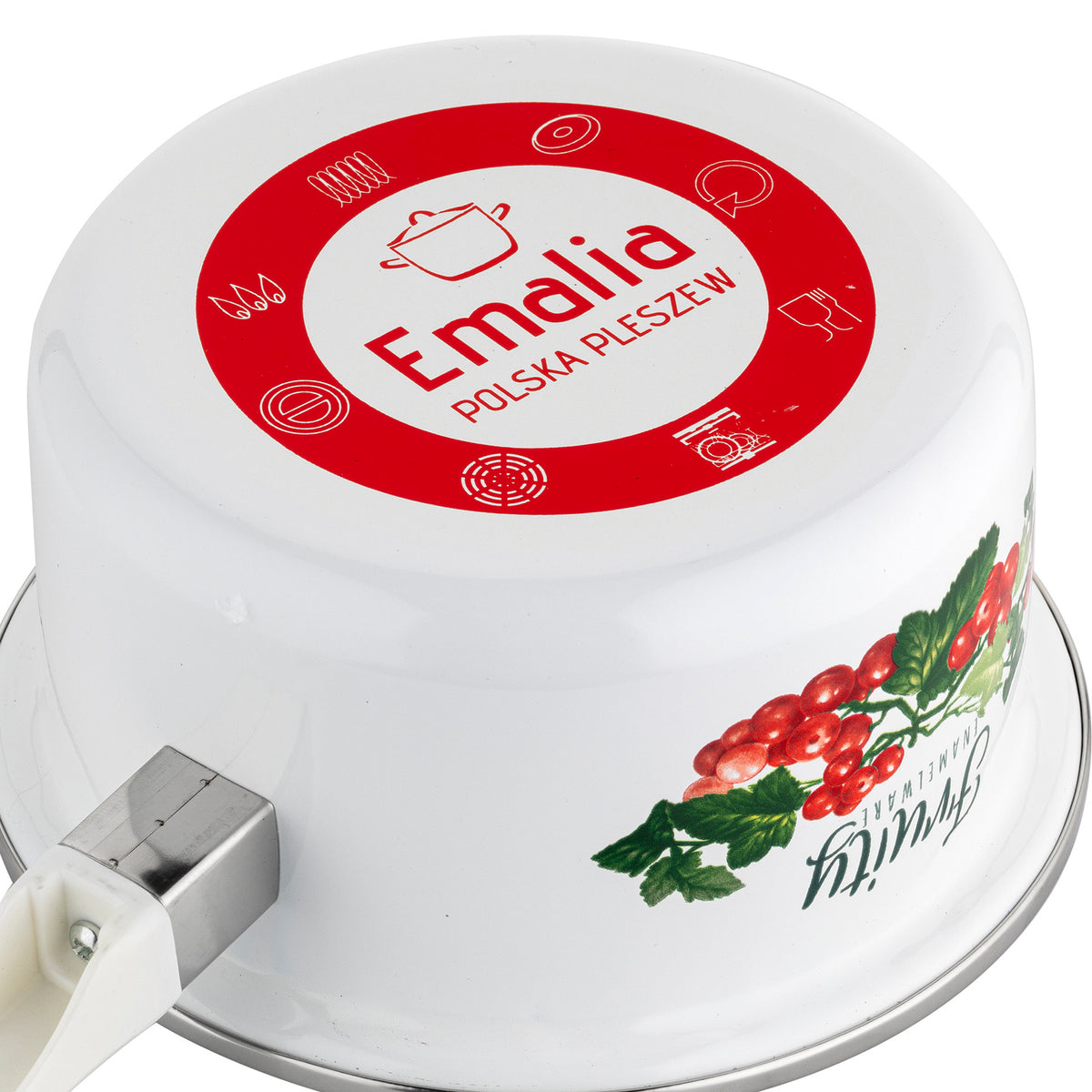 Rondel emaliowany prosty kalina 16cm 1,15l