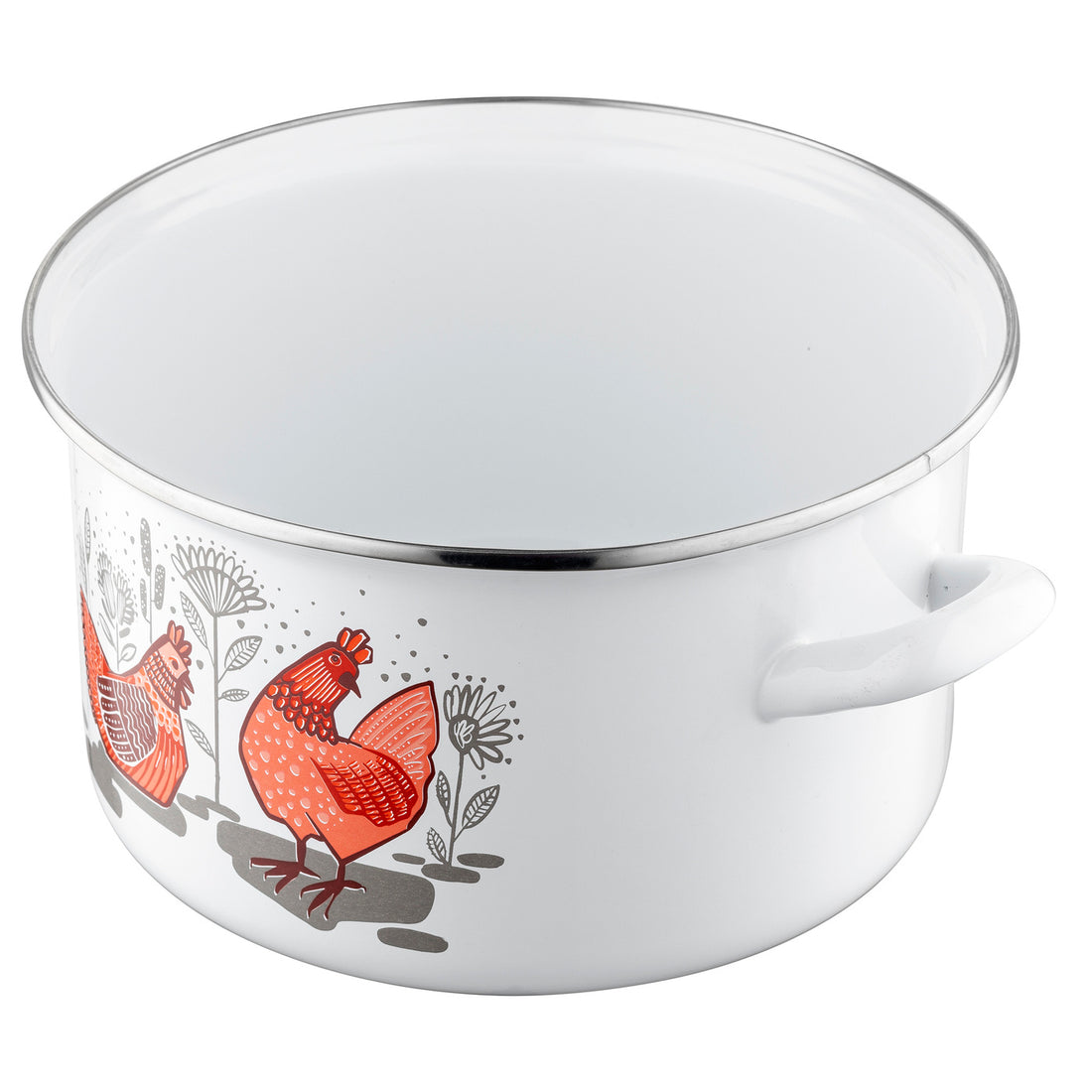 Garnek emaliowany prosty rubinka 22cm 4,7l z/p