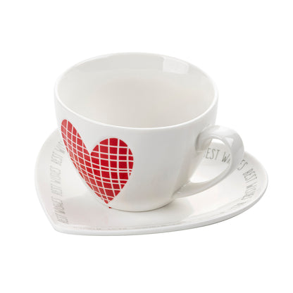 Filiżanka ze spodkiem hearts 460ml