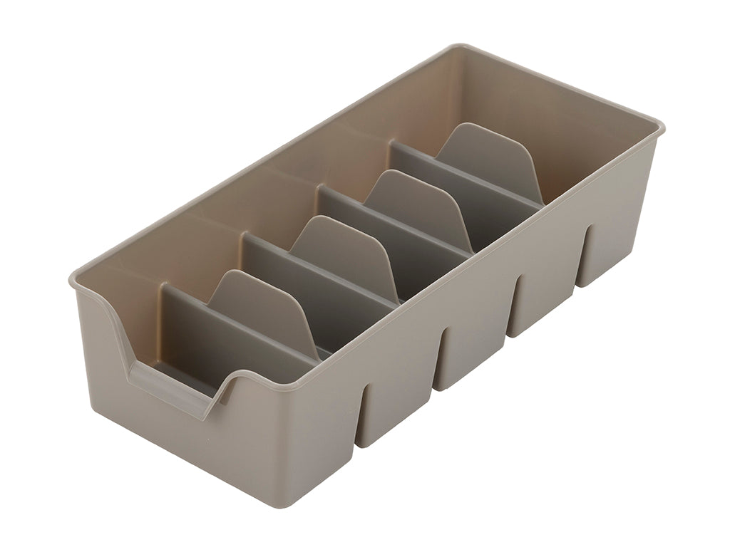Organizer plastikowy l 30x14x7,5cm jasny szary