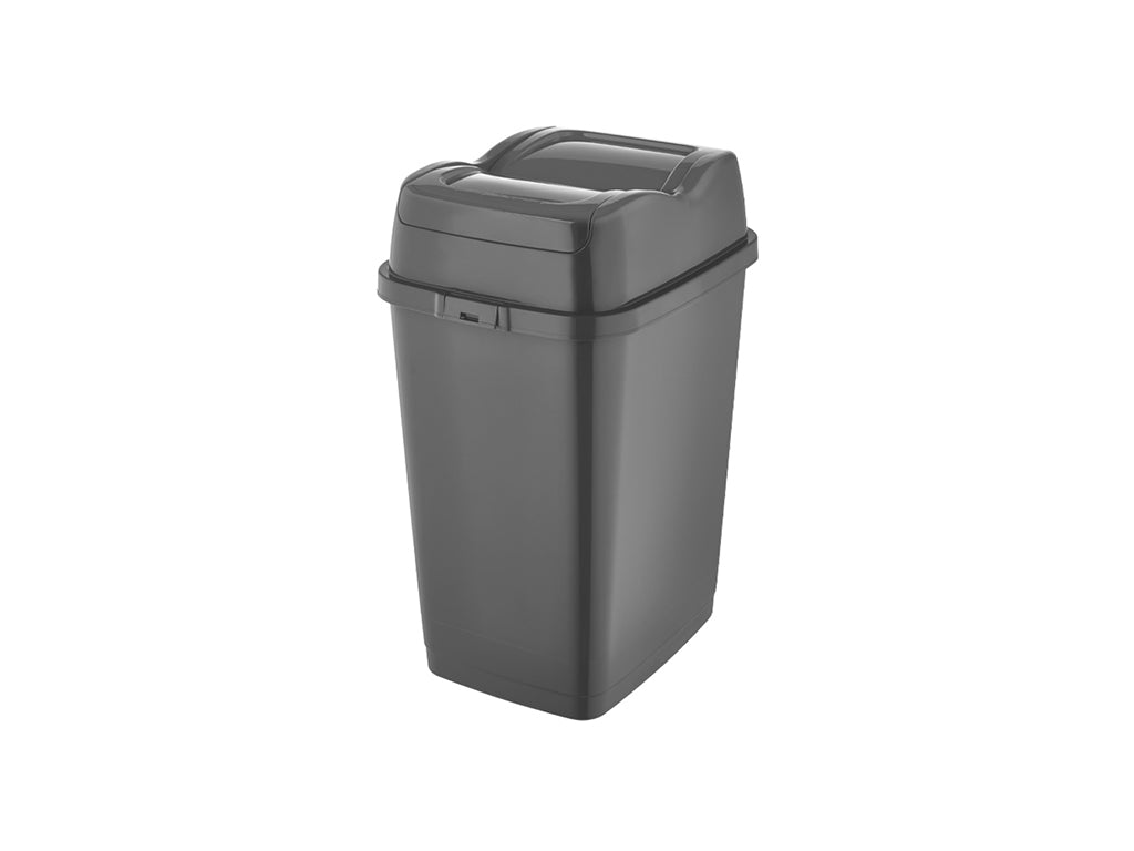 Kosz na śmieci plastikowy zapadowy binio 10l antracytowy