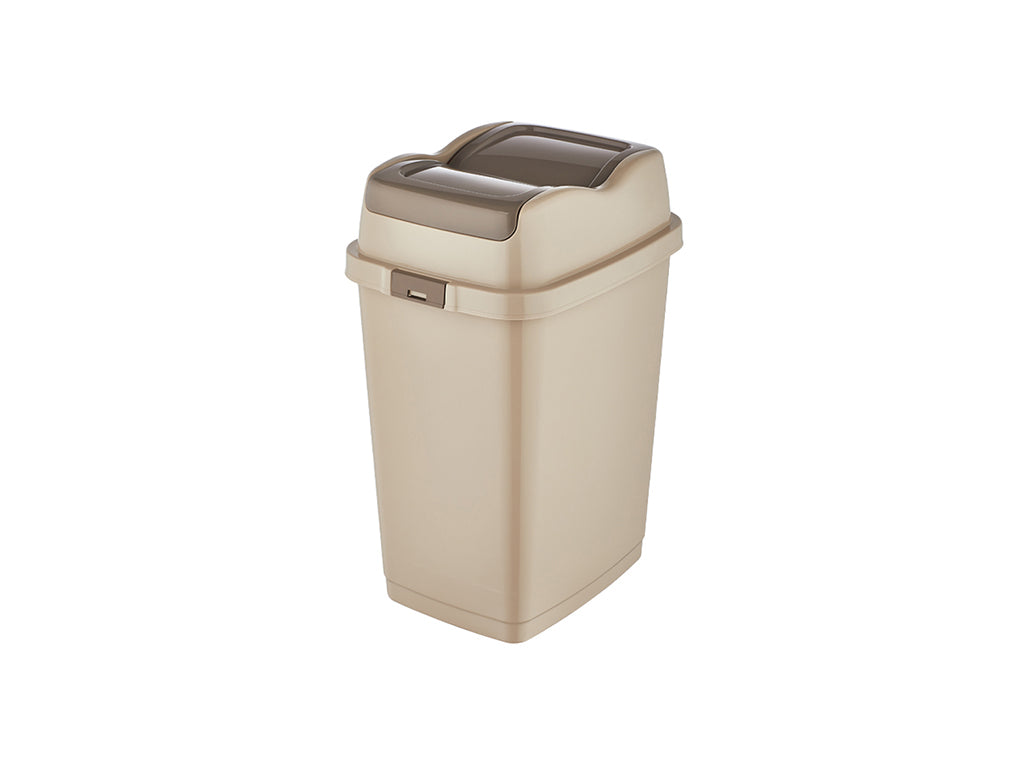 Kosz na śmieci plastikowy zapadowy binio 5l kremowy