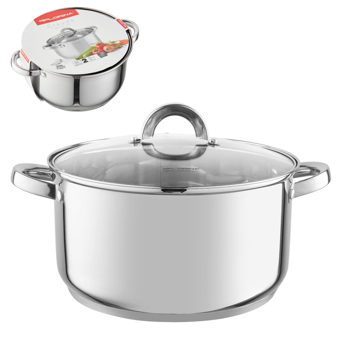 Garnek nierdzewny claude 26cm 7,25l z/p