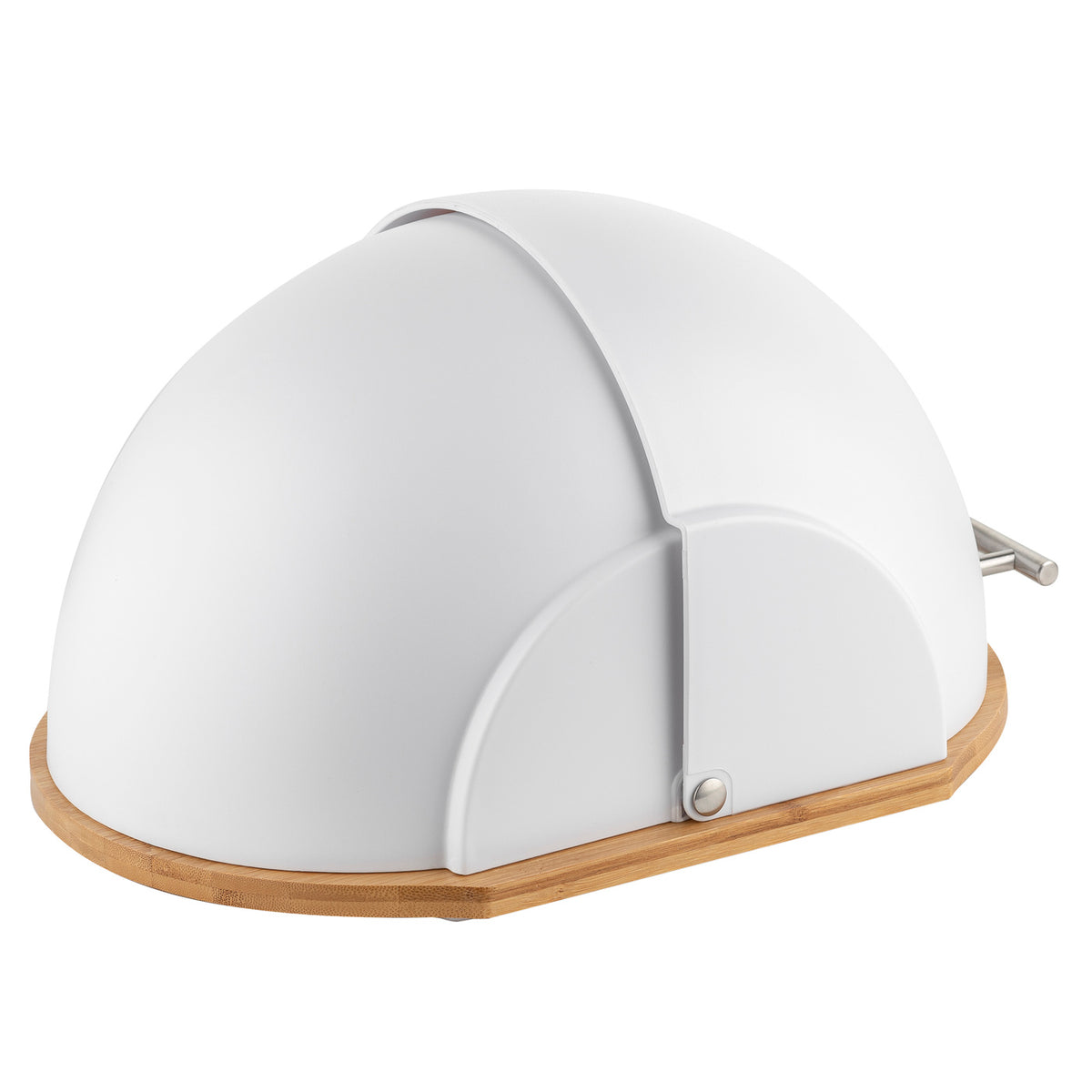 Zestaw 4 elementowy helmet chlebak 37x26x22 cm w zestawie z 3 pojemnikami na artykuły sypkie biały