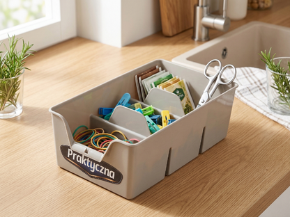Organizer plastikowy s 22x13,5x7,5cm jasny szary