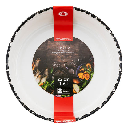 Naczynie ceramiczne retro 22cm okrągłe
