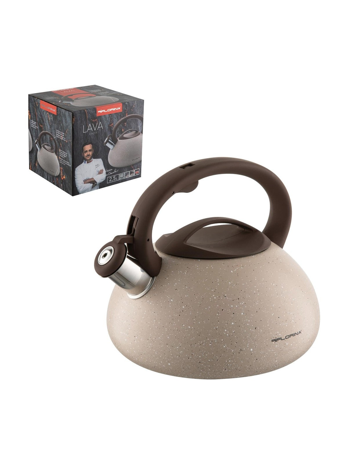 Czajnik nierdzewny lava 2,5l beżowy mg