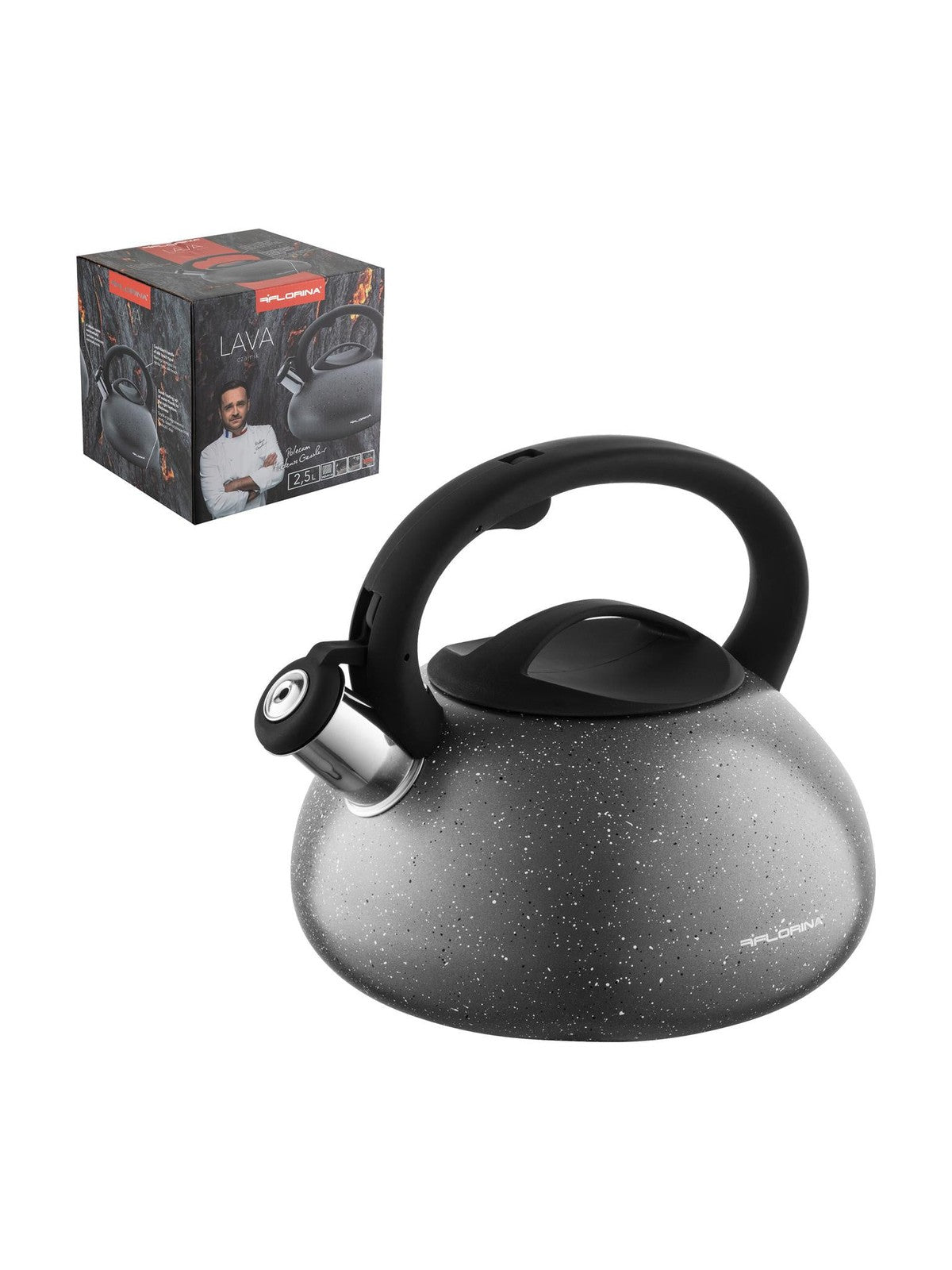 Czajnik nierdzewny lava 2,5l szary mg
