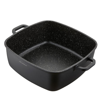 Garnek aluminiowy kwadratowy chef 28x28x10,7cm 5,8l z/p